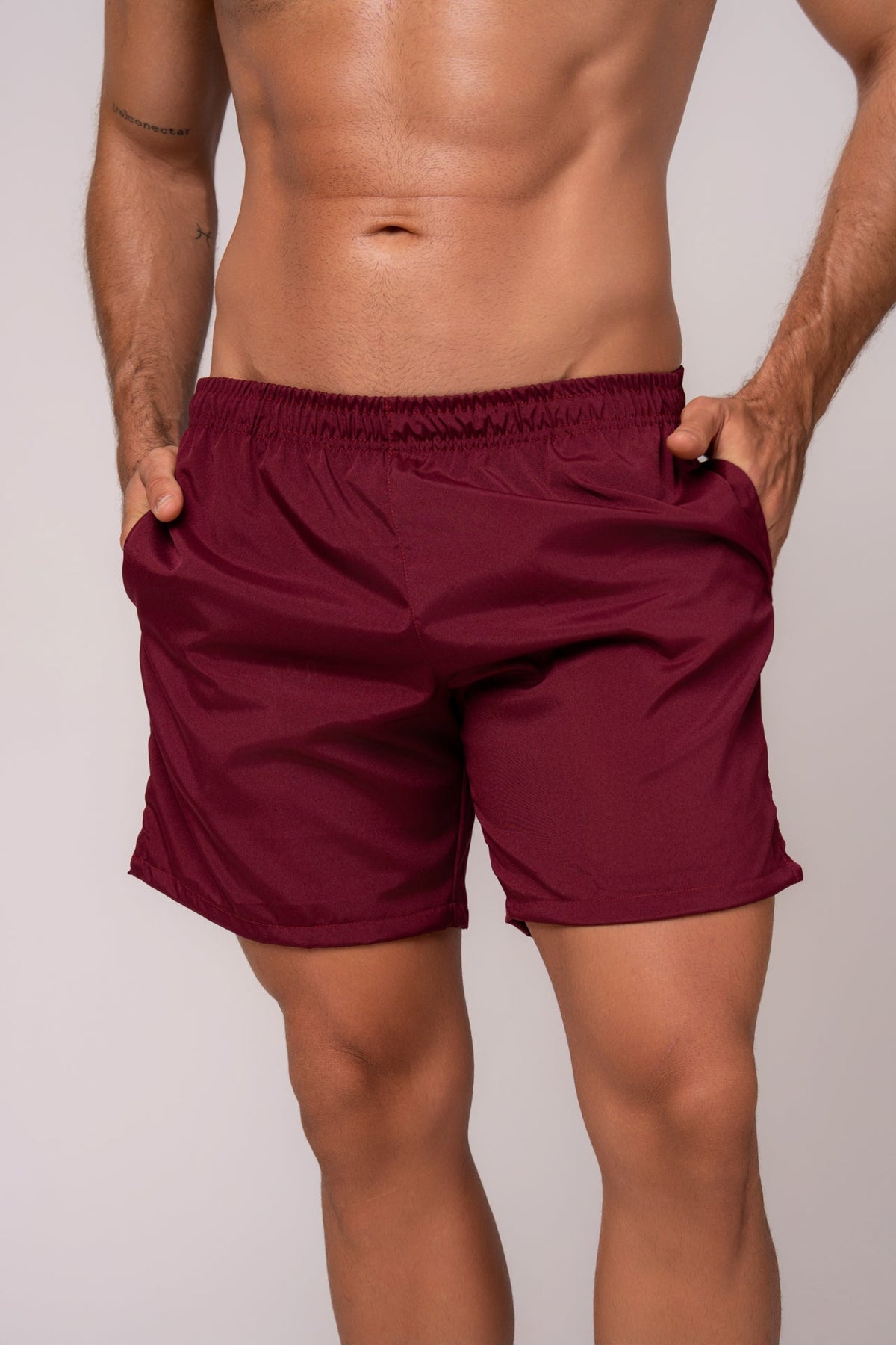 Herren Sportshorts aus Tactel Bordeaux